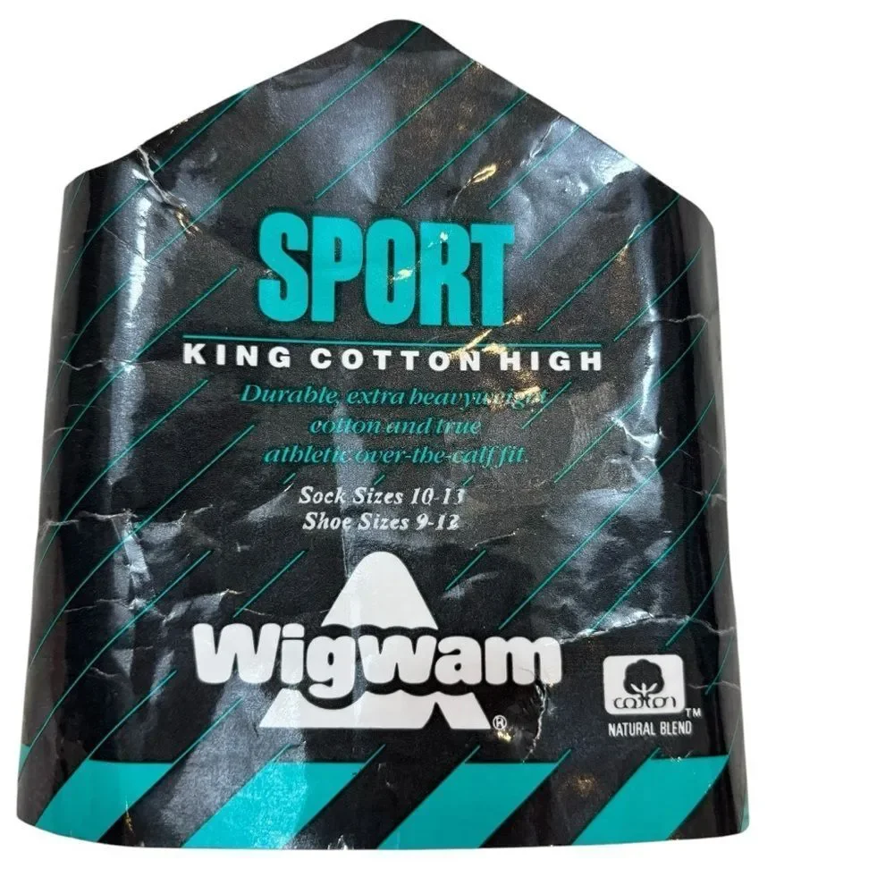 Brand new in Package Vintage Wigwam King Cotton High Sport‎ Socks White